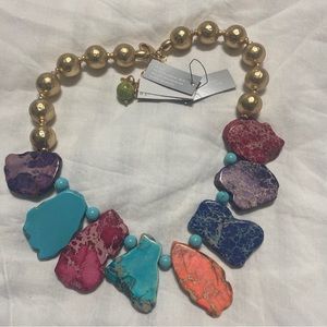 Chicos semi precious stone necklace multicolored